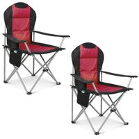HOMECALL Klappbar Campingstuhl, Hochlehner Angelstuhl, mit Getränkehalter