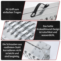 2-teiliges Klapprampen-Set mit Tragegriff 168 x22 x 4,5cm, 400KG belastbar