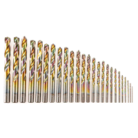 HSS- Spiralbohrer, 25 tlg., Regenbogenfarben