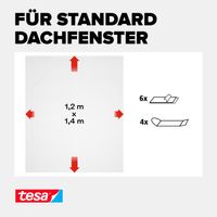 Fliegengitter Comfort Klett für Dachfenster, weiß ca. 1,20mx1,40m