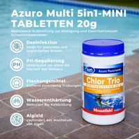 Azuro Chlortabletten Mini Chlor Tabs 20g langsamlöslich Minitabletten