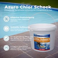 Azuro Chlorgranulat Chlor Schock Granulat für Schockchlorung im Pool