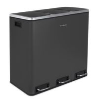 Mülleimer 3 Fächer 54L N°990 Anthrazitgrau