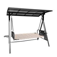 Outdoor 3-Sitzer Hollywoodschaukel, ca. 194 x 114 x 176 cm - Grau