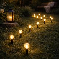 LED-Solar-Lichterkette-Crackle-Kugel, warmweiß