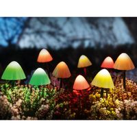 LED-Solar-Lichterkette-Pilze, mit RGB Farbwechsel