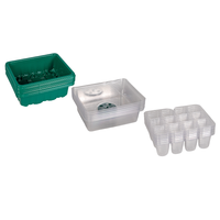 Anzucht-Gewächshaus 6er-Set, niedrig