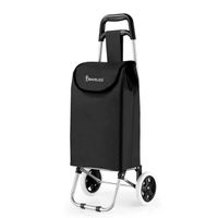 30L Einkaufstrolley – Aluminium-Trolley in Schwarz