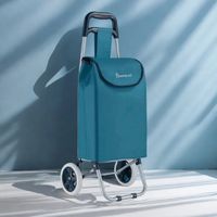Einkaufstrolley 27 L – Hellblau mit Alugestell