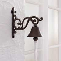 Traditionelle Gusseisen-Türglocke -  klassisch, ca. 19 x 11 x 19,8 cm