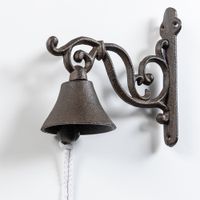 Traditionelle Gusseisen-Türglocke -  klassisch, ca. 19 x 11 x 19,8 cm