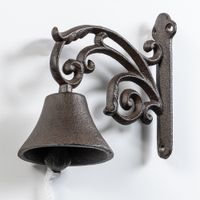 Traditionelle Gusseisen-Türglocke -  klassisch neutral, ca. 19 x 11 x 19,8 cm