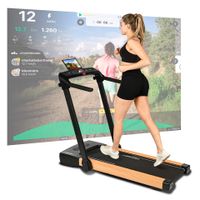 Laufband und Walking Pad  2 in 1 Holzoptik