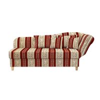 Selma Recamiere mit Armteil rechts klappbar rot Ornament