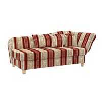 Selma Recamiere mit Armteil rechts klappbar rot Ornament