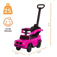 Lemodo Rutschauto mit Schiebstange Mercedes ab 1 Jahr, pink