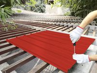 Profi-/Trapezblech - 12er-Set, ca. 117 cm x 57 cm - Bordeaux-Rot