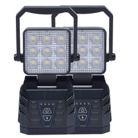 Berger & Schröter | 2er Set Mobiler LED Arbeitsscheinwerfer, 15 W Arbeitslicht