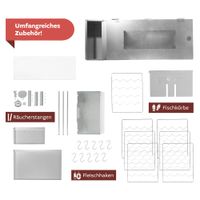 Räucherofen XL mit Zubehör, Räucherschrank 110 cm hoch aus legiertem Stahl