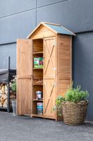 Werkzeugschrank aus Holz, ca. 88 x 45,5 x 168 cm - Braun