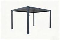 Alu-Pergola mit verstellbaren Lamellen ca. 300 × 390 × 230 cm - Anthrazit