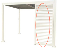 Pergola Zusatzteile für Pergolen mit 4 m Seitenmarkisen