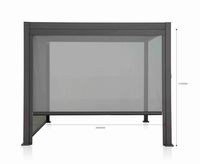 3-Meter-Vorhang mit Sonnen- und Windschutz Funktion für Pergola, ca. 282 x 227 cm - Anthrazit