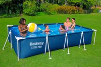 Steel Pro™ Frame Pool ohne Pumpe 400 x 211 x 81 cm, dunkelblau, eckig