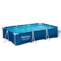 Steel Pro™ Frame Pool ohne Pumpe 300 x 201 x 66 cm, dunkelblau, eckig