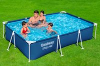 Steel Pro™ Frame Pool ohne Pumpe 300 x 201 x 66 cm, dunkelblau, eckig