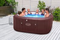 Bestway LAY-Z-SPA Energiespar-Whirlpool Maldives HydroJet Pro + App-Steuerung, 7 Pers. 201x201x80cm