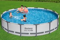 Steel Pro MAX™ Frame Pool Set mit Filterpumpe Ø 427 x 84 cm, lichtgrau, rund