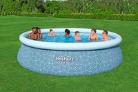 Fast Set™ Aufstellpool-Set mit Filterpumpe Ø 457 x 107 cm, Grafisches Liniendesign, rund
