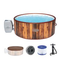 LAY-Z-SPA® Whirlpool Helsinki AirJet Plus™ für 7 Personen, Ø 180 x 66 cm, Holz-Optik