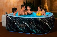 LAY-Z-SPA® LED-Whirlpool Hollywood AirJet™ für 6 Personen 180 x 180 x 66 cm, Marmor-Optik