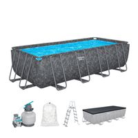 APX365™ Winterfestes Frame Pool Komplett-Set mit Sandfilteranlage 549 x 274 x 132 cm, eckig