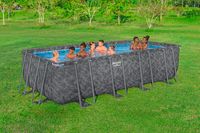 APX365™ Winterfestes Frame Pool Komplett-Set mit Sandfilteranlage 549 x 274 x 132 cm, eckig