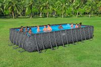 APX365™ Winterfestes Frame Pool Komplett-Set mit Sandfilteranlage 732x366x132cm, eckig