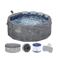 LAY-Z-SPA® Whirlpool Carrara AirJet + App-Steuerung, Schaumstoffpaneele 6 Pers. 170 x 65 cm