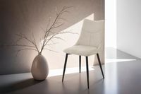 byLIVING Stuhl CARLO, 2-er Set, Breite 59 cm, Webstoff taupe, Gestell schwarz