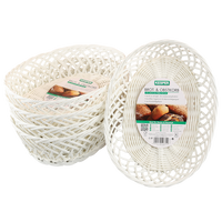 Brot- &amp;  Obstkorb, weiß 5er Pack
