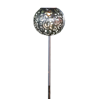 LED-Solar-Gartenstecker aus Metall - Dunkelblau