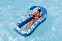 Poolmatte Comfort Plush™ mit Sonnenschutzdach 198 x 112 cm