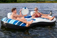 Hydro Force® 2-Personen-Schwimmring Rapid Rider™ II mit Rückenlehne 251 x 132 cm