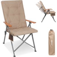 HOMECALL Campingstuhl Faltbar Rückenverstellbar in 3 Positionen bis 150 KG