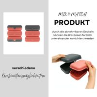 Cofi Brotdosen 3er-Set Pink-Grau – 1600 ml
