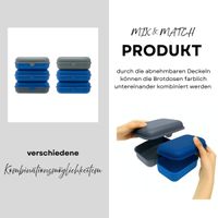Cofi Brotdosen 3er-Set Blau-Grau – 1600 ml