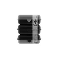 Cofi Brotdosen 3er-Set Schwarz-Grau – 1600 ml