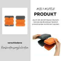 Cofi Brotdosen 3er-Set Orange-Grau – 1600 ml