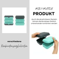 Cofi Brotdosen 3er-Set Türkis-Grau – 1600 ml
